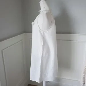chinese dress ladies Lydia Linen Dress Off White, XL-XXL